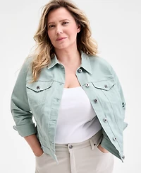Style & Co Plus Size Denim Jacket, Created for Macy's