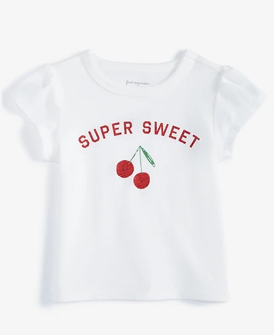 First Impressions Baby Girls Super Sweet Cherry Graphic T-Shirt, Exclusively at Macy's