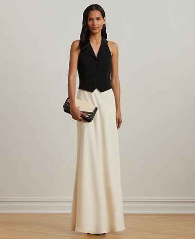 Lauren Ralph Lauren Women's Two-Tone Crepe Sleeveless Gown
