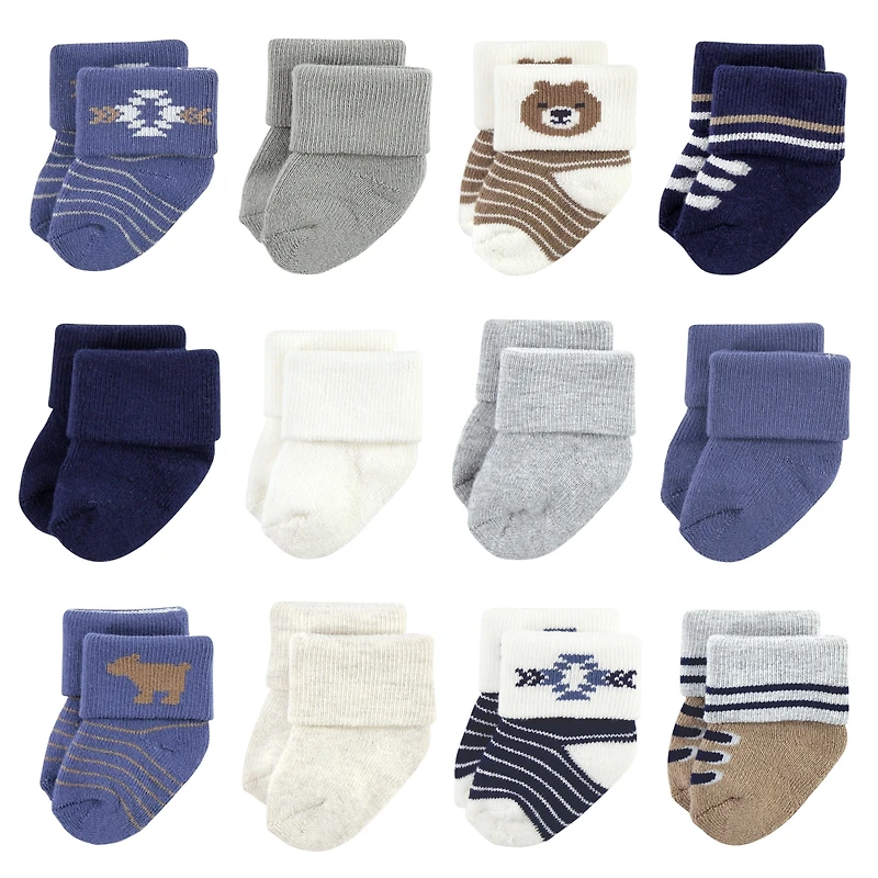 Hudson Baby Baby Boys Hudson Cotton Rich Terry Socks 24-Pack