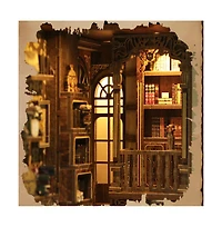 Hansilk Diy Book Nook Kit Diy Miniature House Kit Dollhouse Booknook Tiny House Decor 3D Wooden Puzzle, Gifts (Antique Book Collection Room