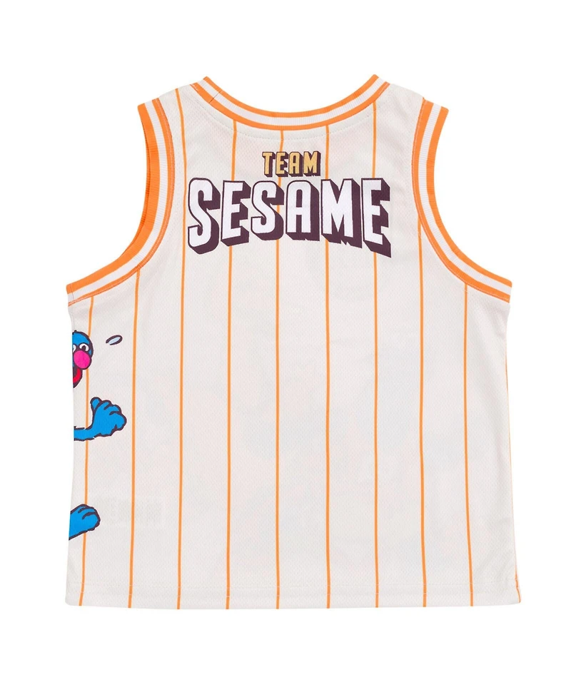 Sesame Street Baby Boys Mesh Jersey Athletic Tank Top and Basketball Shorts Outfit Set