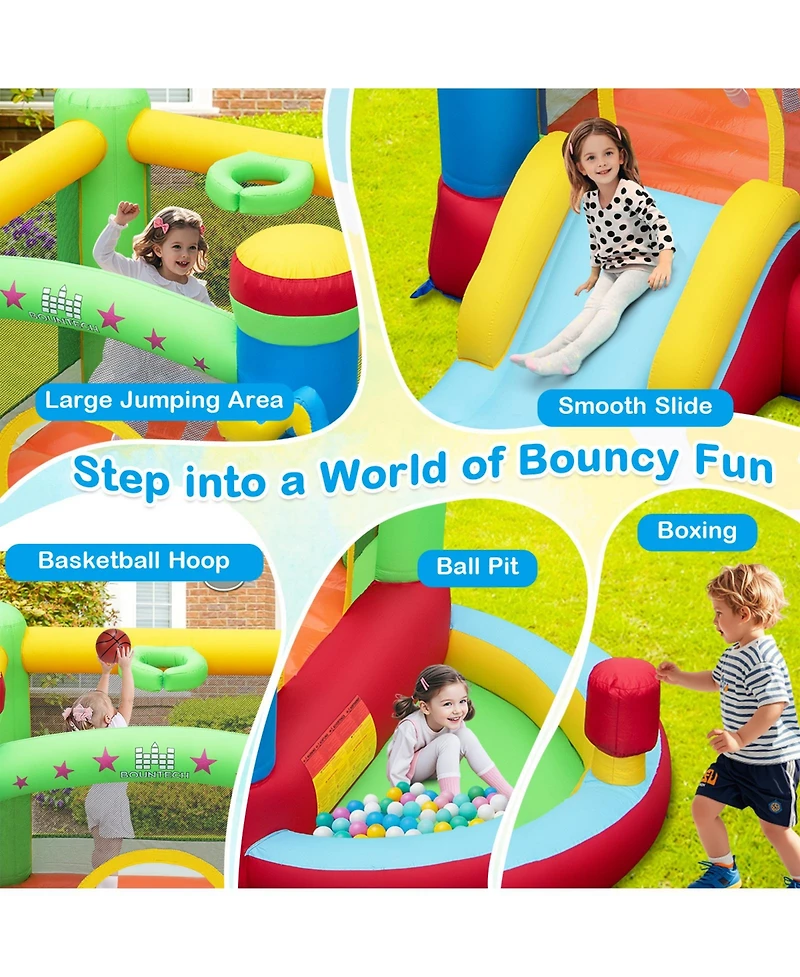 Inflatable Kids Bounce House Music-Themed Castle with Sound Interaction