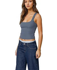 Edikted Womens Essy Square Neck Top