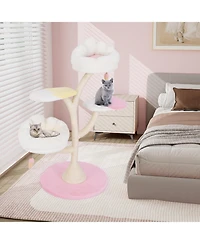 Multi-Layer Cat Tree with 2 Perches & 2 Platforms Fun & Cozy Tower for Cats