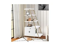 Large Cat Litter Box Enclosure with Storage & Ladder Shelf Stylish & Functional Hidden Litter Cabinet