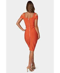 Bebe Women's Sim Midi Bandage Dress