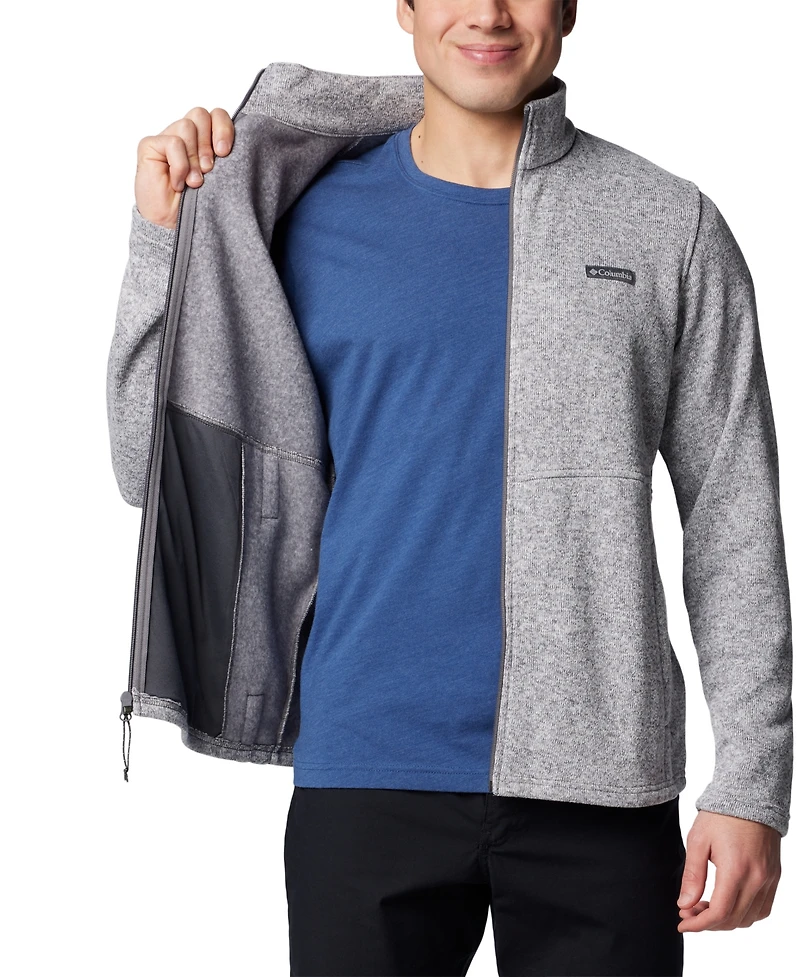 Columbia Men's Alto Pass Textured Knit Sweater Fleece Zip-Front Jacket