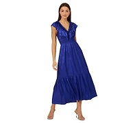 Adrianna Women's Ruffled V-Neck Midi Dress