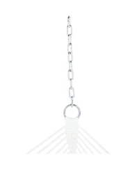 Outdoor 2-Person Quilted Fabric Hammock with Spreader Bars and Freestanding Stand