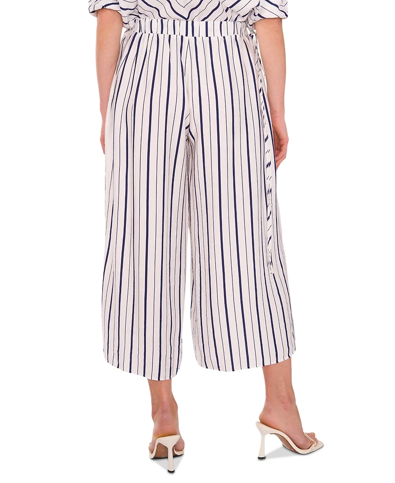 Sam & Jess Women's Striped Cropped Tie-Waist Pants