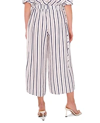 Sam & Jess Women's Striped Cropped Tie-Waist Pants