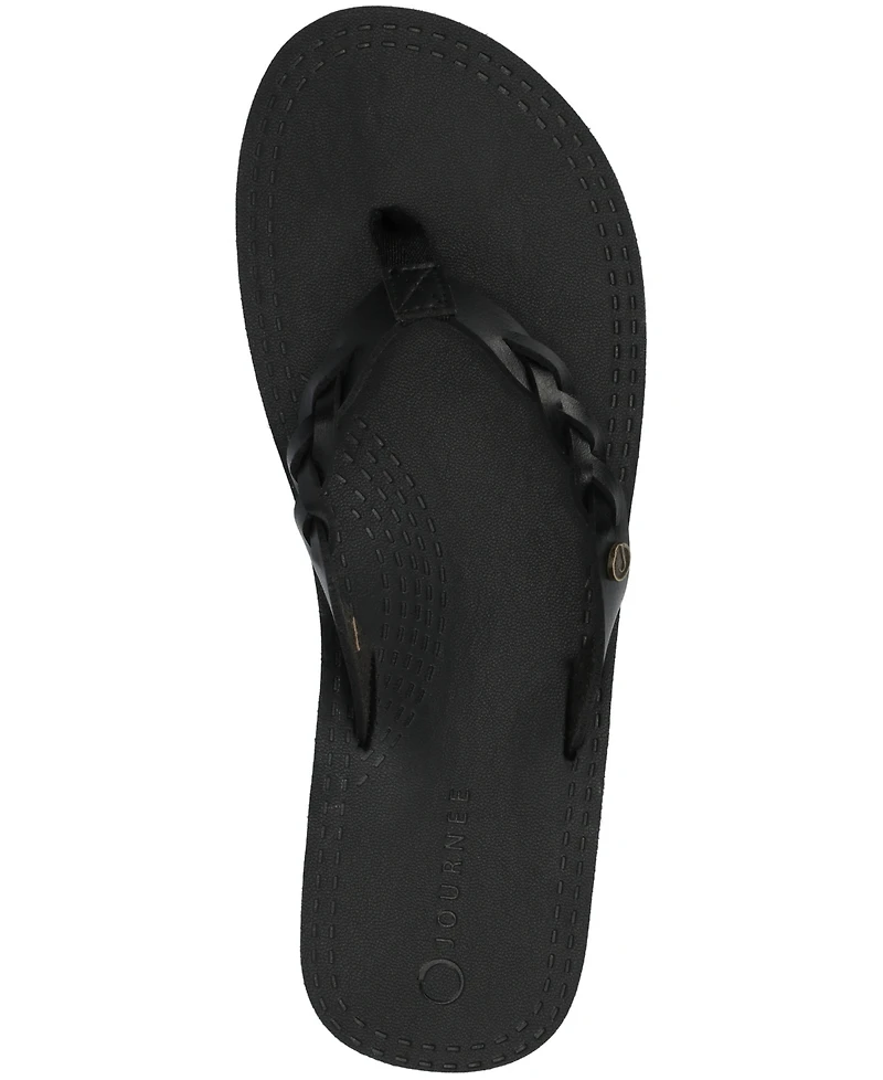 Journee Collection Tomi Braided Comfort Slip-On Flat Sandals