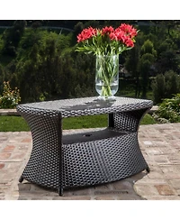 Streamdale All-in-One Outdoor Side Table Stylish Serving and Coffee Table with Umbrella Hole