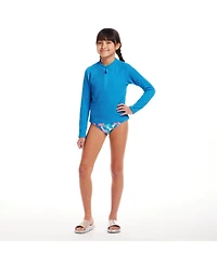 Toddler/Child Girls Blue Long Sleeve Rashguard