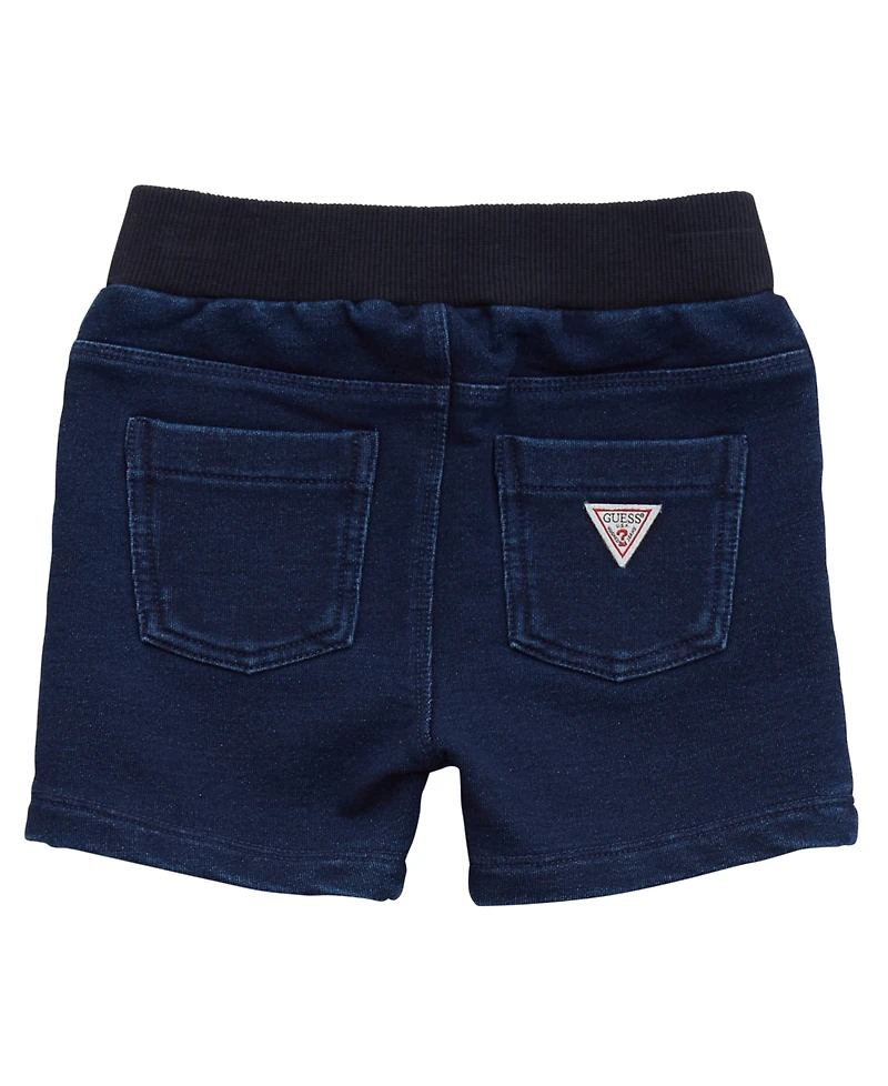 Guess Baby Boys 2-Piece Short All Over Print Sleeve T-Shirt and Knit Denim Set