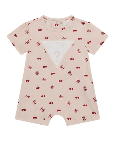 Guess Baby Girls Stretch Jersey Printed Shortall