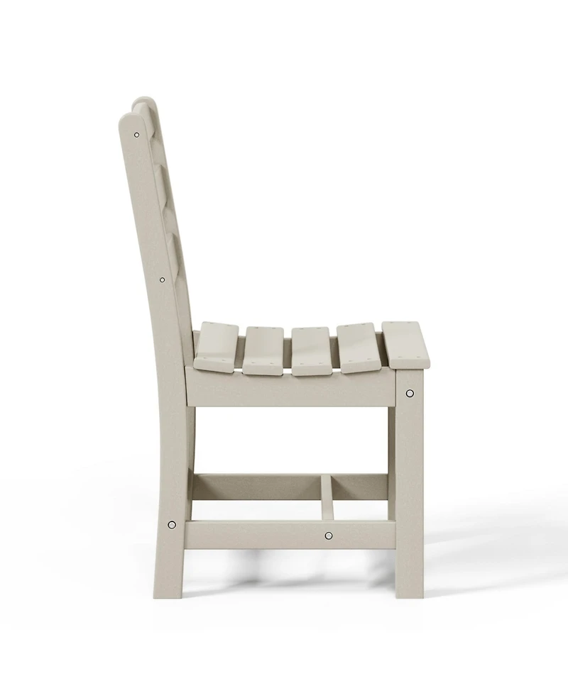 Outdoor Hdpe Patio Classic Armless Dining Side Chair