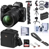 Nikon Z5 Full Frame Mirrorless Camera with 24-200mm Vr Zoom Lens, Essential Bundle with 64GB Sd Card, Bag, Extra Battery, Wrist Strap, Flexible Tripod