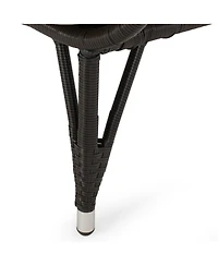 Streamdale Doris Outdoor Wicker Standing Basket Chair with Water-Resistant Cushion