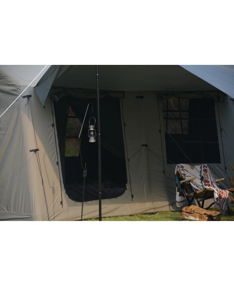 Streamdale Inflatable Camping Tent 9.8 x13ft with Canopy, Hand Pump, Easy Setup, Waterproof