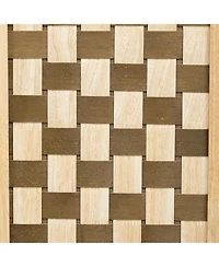 Streamdale 3D Woven Kitchen Island with Drop Leaf and Storage