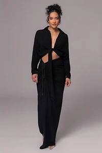 Jluxlabel Women's Noelia Linen Slit Skirt