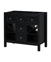 36'' Freestanding Bathroom Vanity Cabinet with 5 Drawers (No Sink)