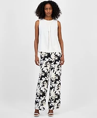 Anne Klein Women's Pleated Sleeveless Blouse