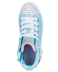 Skechers Little Girls Twinkle Toes: Sparks - Charm Bestie High-Top Light-Up Casual Sneakers from Finish Line