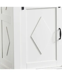 Streamdale Farmhouse Buffet Cabinet with 2 Doors, 3 Drawers, and Sliding Barn Door