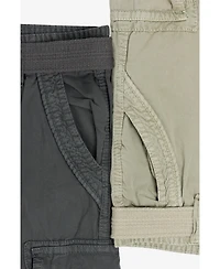 Raw X Big Boys 2 Pack Combo Belted Twill Cargo Shorts 8-18