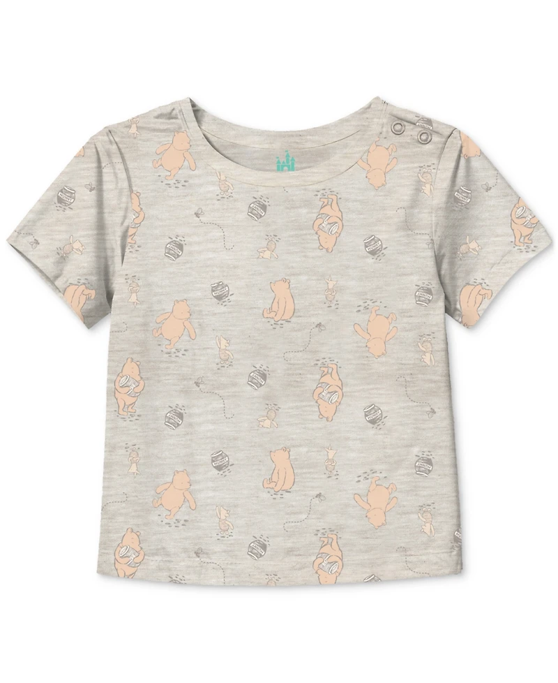 Disney Baby Winnie-the-Pooh T-Shirt & Shortall, 2 Piece Set