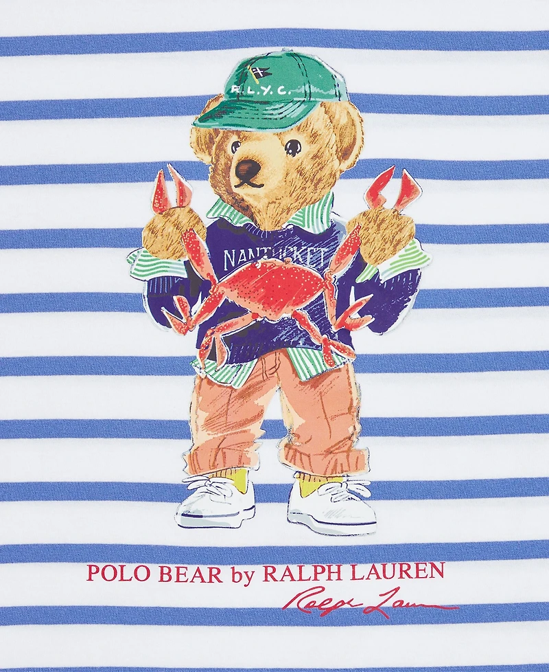 Polo Ralph Lauren Big Boys Polo Bear Striped Jersey T-Shirt