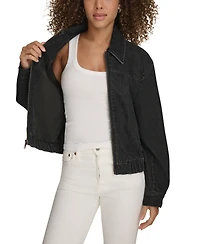Levi's Women's Western Zip-Front Denim Bomber Jacket