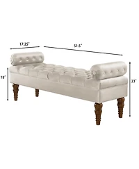 Streamdale Velvet Upholstered Bench for Bedroom and Entryway
