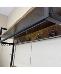 Streamdale 5-in-1 Entryway Bench with Drawers, Hooks, and Shoe Rack
