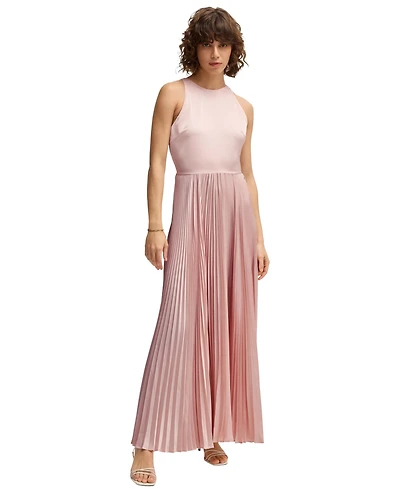 Boss by Hugo Boss Women's Hammered Satin Plisse Maxi Dress