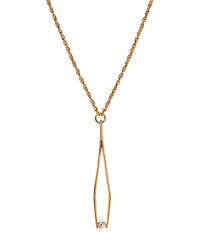 2028 Crystal Tweezer Pendant Necklace