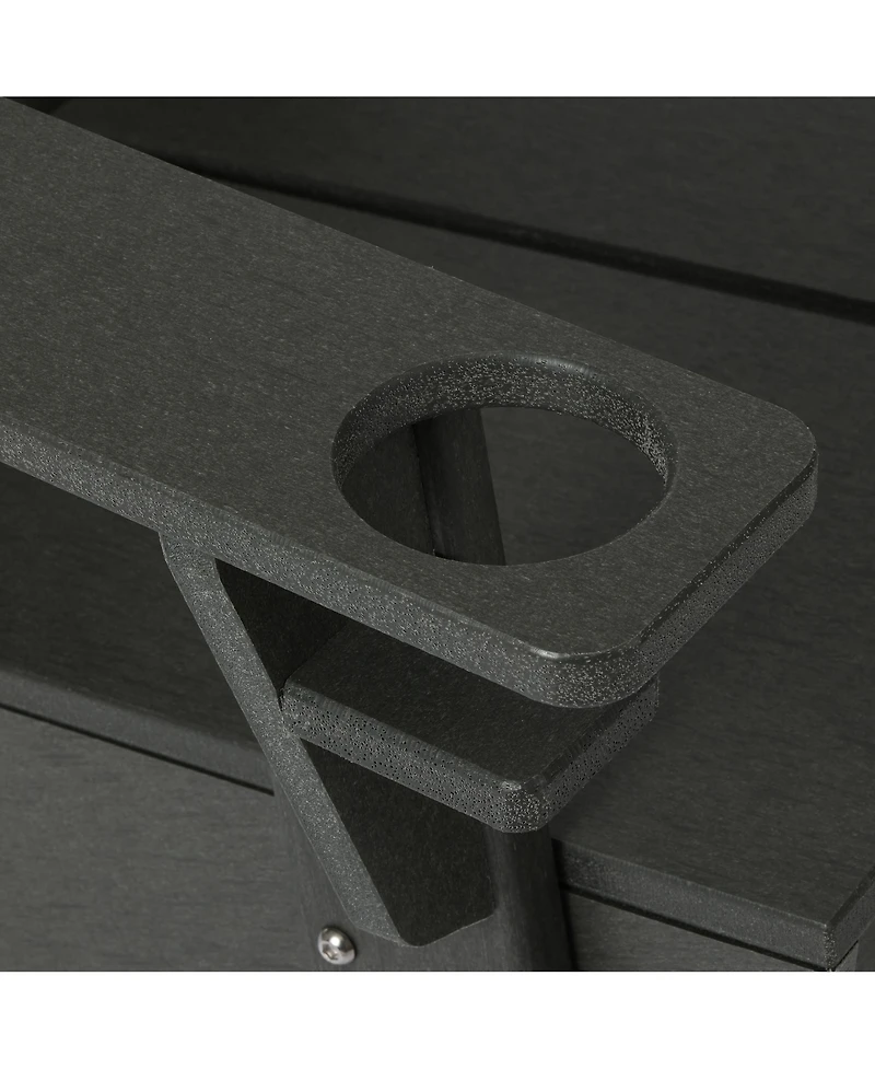 Outdoor Hdpe Modern Adirondack Chair with Cup Holder