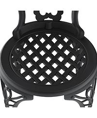 Streamdale 5-Piece Set Of All-Weather Cast Aluminum Dining Furniture Set With Black Frame