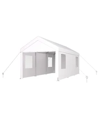 Streamdale 12' x 20' Portable Carport Garage with Roll-up Doors & Wind Windows