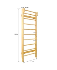 Streamdale Multi-Purpose Swedish Ladder & Pull-Up Bar for Gymnastics, Physical Therapy, and Home Workouts