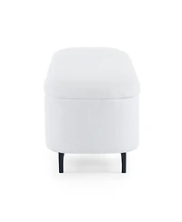 Streamdale Elegant Ottoman with Spacious Storage Function, White