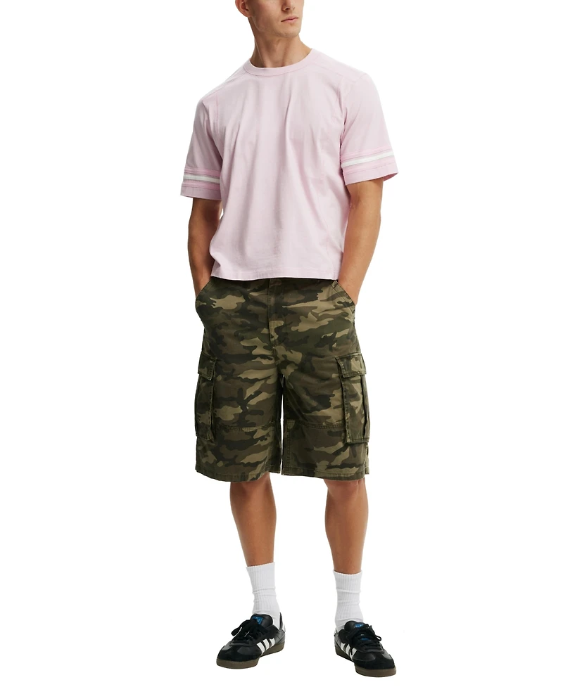 Cotton On Men's Cropped Fit Panel T-Shirt