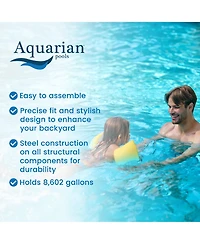 Aquarian Phoenix 18ft x 52in Above Ground Pool w/ Filter, Ladder, Liner, Skimmer