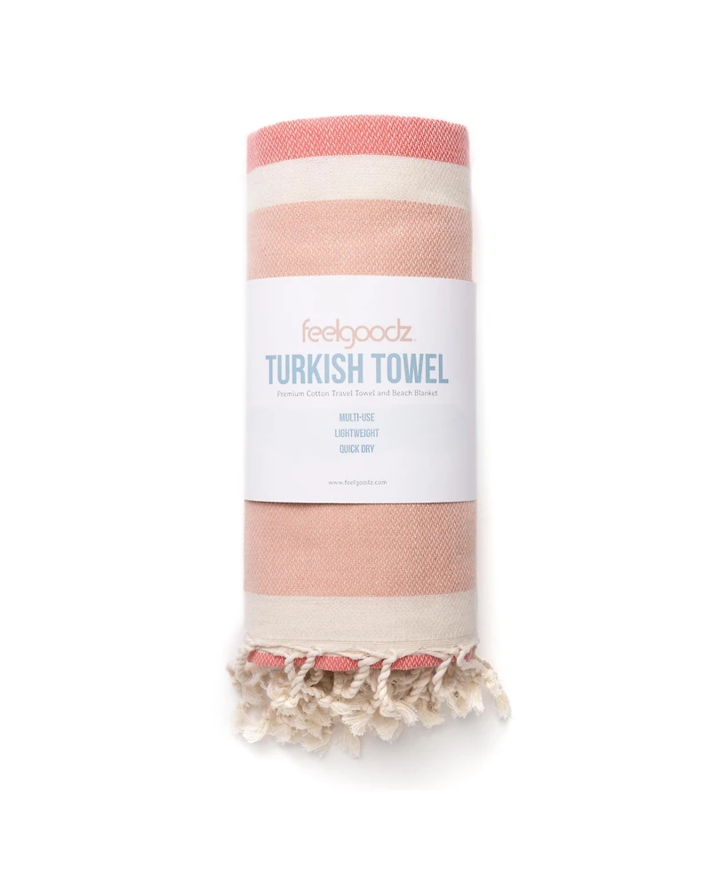 Feelgoodz Artisan Crafted Cotton Turkish Towel Beach Bath Oeko-Tex Certified