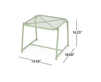 Streamdale 15.5" Modern Mesh Motif Side Table for Outdoor Spaces