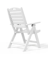 Hdpe Adjustable Highback Folding Patio Dining Chair