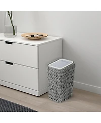 Streamdale Rattan Trash Can with Press Lid, 2.6 Gal. Bathroom Wastebasket